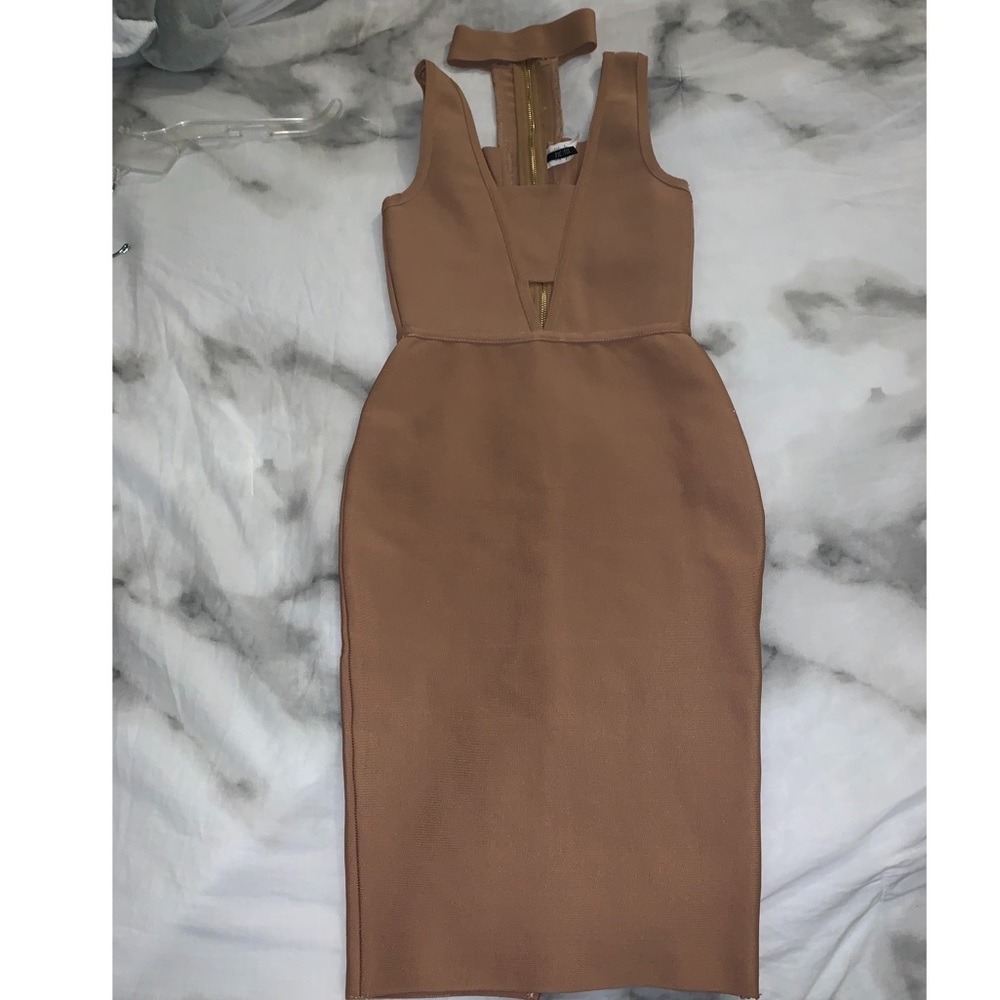 Nude Midi Dress